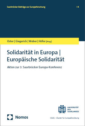 Oster / Giegerich / Weber |  Solidarität in Europa - Europäische Solidarität | eBook | Sack Fachmedien