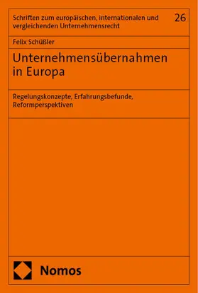 Schüßler | Unternehmensübernahmen in Europa | E-Book | sack.de