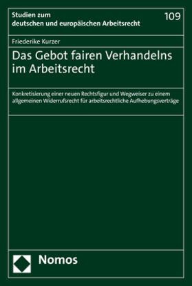 Kurzer |  Das Gebot fairen Verhandelns im Arbeitsrecht | eBook | Sack Fachmedien