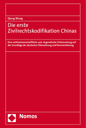 Wang |  Die erste Zivilrechtskodifikation Chinas | eBook | Sack Fachmedien