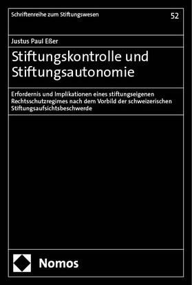 Eßer |  Stiftungskontrolle und Stiftungsautonomie | eBook | Sack Fachmedien