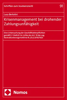 Bertolini |  Krisenmanagement bei drohender Zahlungsunfähigkeit | eBook | Sack Fachmedien