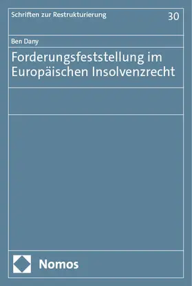 Dany |  Forderungsfeststellung im Europäischen Insolvenzrecht | eBook | Sack Fachmedien