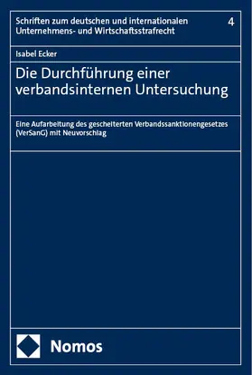 Ecker |  Die Durchführung einer verbandsinternen Untersuchung | eBook | Sack Fachmedien