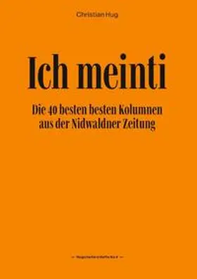 Hug |  Ich meinti IV | Buch |  Sack Fachmedien