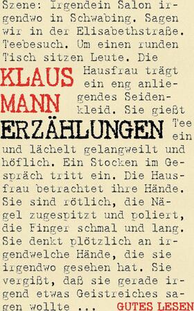 Mann |  Klaus Mann - Erzählungen | eBook | Sack Fachmedien