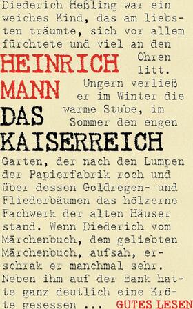 Mann | Das Kaiserreich - Trilogie (Der Untertan. Die Armen. Der Kopf) | E-Book | sack.de