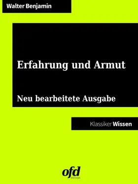 Benjamin / edition |  Erfahrung und Armut | eBook | Sack Fachmedien