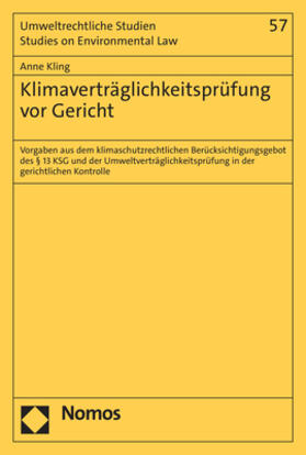 Kling |  Klimaverträglichkeitsprüfung vor Gericht | Buch |  Sack Fachmedien