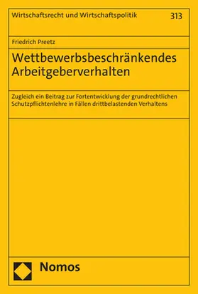 Preetz |  Wettbewerbsbeschränkendes Arbeitgeberverhalten | Buch |  Sack Fachmedien