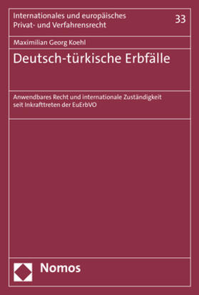 Koehl |  Deutsch-türkische Erbfälle | Buch |  Sack Fachmedien