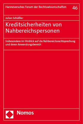 Schüßler |  Kreditsicherheiten von Nahbereichspersonen | Buch |  Sack Fachmedien