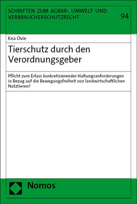 Ovie |  Tierschutz durch den Verordnungsgeber | Buch |  Sack Fachmedien