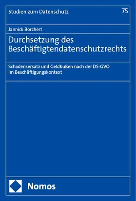 Borchert |  Durchsetzung des Beschäftigtendatenschutzrechts | Buch |  Sack Fachmedien