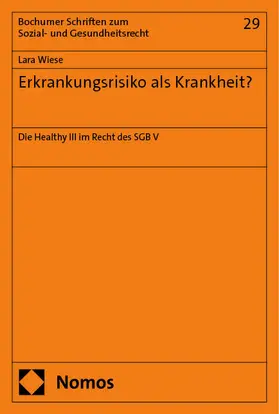 Wiese |  Erkrankungsrisiko als Krankheit? | Buch |  Sack Fachmedien