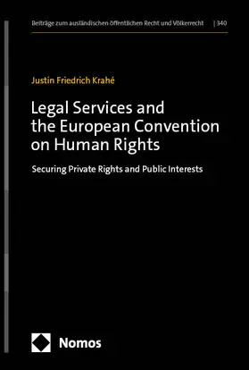 Krahé |  Legal Services and the European Convention on Human Rights | Buch |  Sack Fachmedien