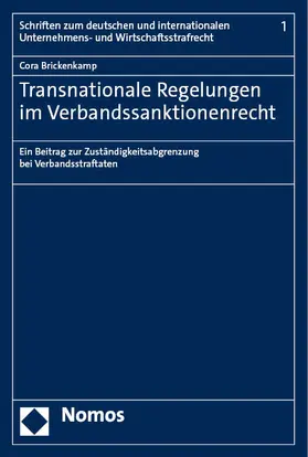 Brickenkamp |  Transnationale Regelungen im Verbandssanktionenrecht | Buch |  Sack Fachmedien