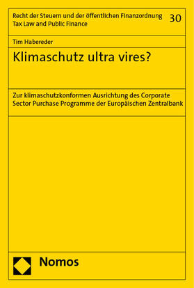 Habereder |  Klimaschutz ultra vires? | Buch |  Sack Fachmedien