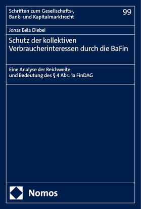 Diebel |  Schutz der kollektiven Verbraucherinteressen durch die BaFin | Buch |  Sack Fachmedien