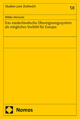 Heinecke |  Das niederländische Übereignungssystem als mögliches Vorbild für Europa | Buch |  Sack Fachmedien