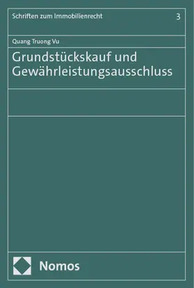 Vu | Grundstückskauf und Gewährleistungsausschluss | Buch | 978-3-7560-1728-7 | sack.de