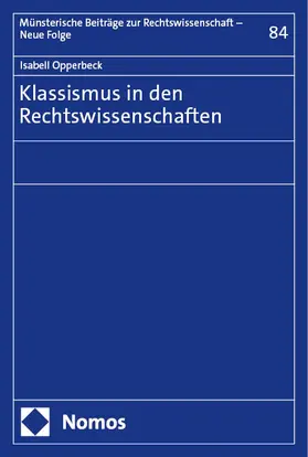 Opperbeck |  Klassismus in den Rechtswissenschaften | Buch |  Sack Fachmedien