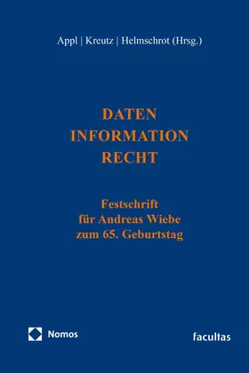 Appl / Kreutz / Helmschrot |  Daten - Information - Recht | Buch |  Sack Fachmedien