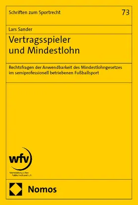 Sander |  Vertragsspieler und Mindestlohn | Buch |  Sack Fachmedien