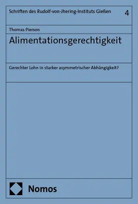 Pierson |  Alimentationsgerechtigkeit | Buch |  Sack Fachmedien