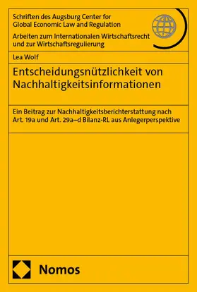 Wolf |  Entscheidungsnützlichkeit von Nachhaltigkeitsinformationen | Buch |  Sack Fachmedien