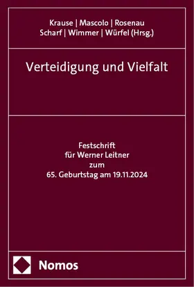 Krause / Mascolo / Rosenau | Verteidigung und Vielfalt | Buch | 978-3-7560-2446-9 | sack.de