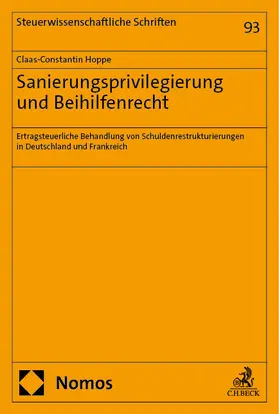 Hoppe |  Sanierungsprivilegierung und Beihilfenrecht | Buch |  Sack Fachmedien