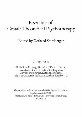 Beneder / Trombini / Böhm |  Essentials of Gestalt Theoretical Psychotherapy | eBook | Sack Fachmedien