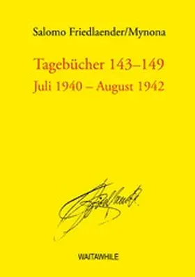 Friedlaender / Geerken / Thiel | Tagebücher 143-149 | E-Book | sack.de