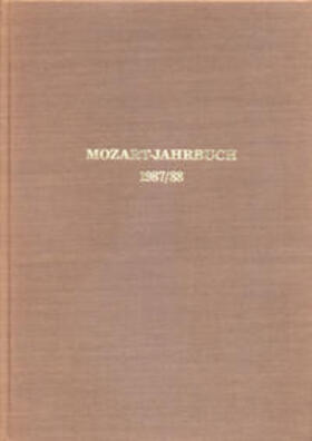 Internationale Stiftung Mozarteum, Salzburg |  Mozart-Jahrbuch / 1987/88 | Buch |  Sack Fachmedien