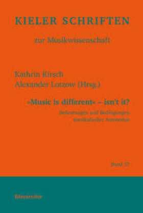 Kirsch / Lotzow |  "Music is different" - isn´t it? | Buch |  Sack Fachmedien