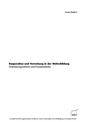 Wohlfart / NRW |  Kooperation und Vernetzung in der Weiterbildung | eBook | Sack Fachmedien