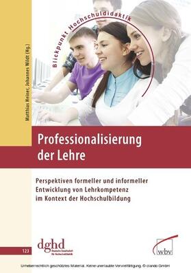Heiner / Wildt |  Professionalisierung der Lehre | eBook | Sack Fachmedien