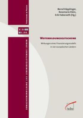 Käpplinger / Klein / Haberzeth |  Weiterbildungsgutscheine | Buch |  Sack Fachmedien