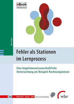 Deppe / Minnameier / Ziegler |  Fehler als Stationen im Lernprozess | eBook | Sack Fachmedien