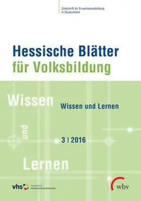 Hessischer Volkshochschulverband e.V. |  Hessische Blätter für Volksbildung 03/2016 | Buch |  Sack Fachmedien