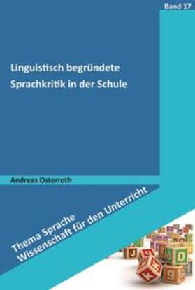 Osterroth | Linguistisch begründete Sprachkritik in der Schule | E-Book | sack.de