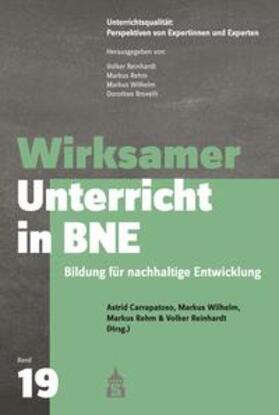 Carrapatoso / Wilhelm / Rehm | Wirksamer Unterricht in BNE | E-Book | sack.de