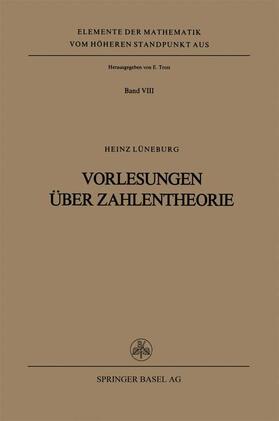 Lüneburg |  Vorlesungen über Zahlentheorie | Buch |  Sack Fachmedien