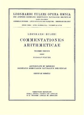 Euler / Fueter |  Commentationes arithmeticae 3rd part | Buch |  Sack Fachmedien
