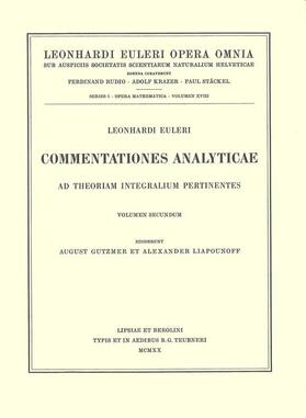 Euler / Krazer |  Commentationes analyticae ad theoriam integralium ellipticorum pertinentes 1st part | Buch |  Sack Fachmedien