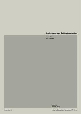 THÜRLIMANN / MAIER |  Bruchversuche an Stahlbetonscheiben | Buch |  Sack Fachmedien