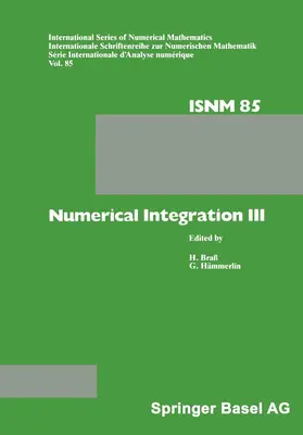 BRASS / HÄMMERLIN |  Numerical Integration III | Buch |  Sack Fachmedien