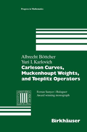 Karlovich / Böttcher |  Carleson Curves, Muckenhoupt Weights, and Toeplitz Operators | Buch |  Sack Fachmedien