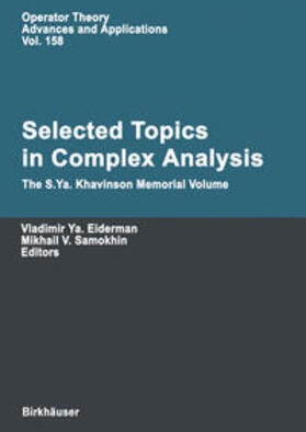 Samokhin / Eiderman |  Selected Topics in Complex Analysis | Buch |  Sack Fachmedien